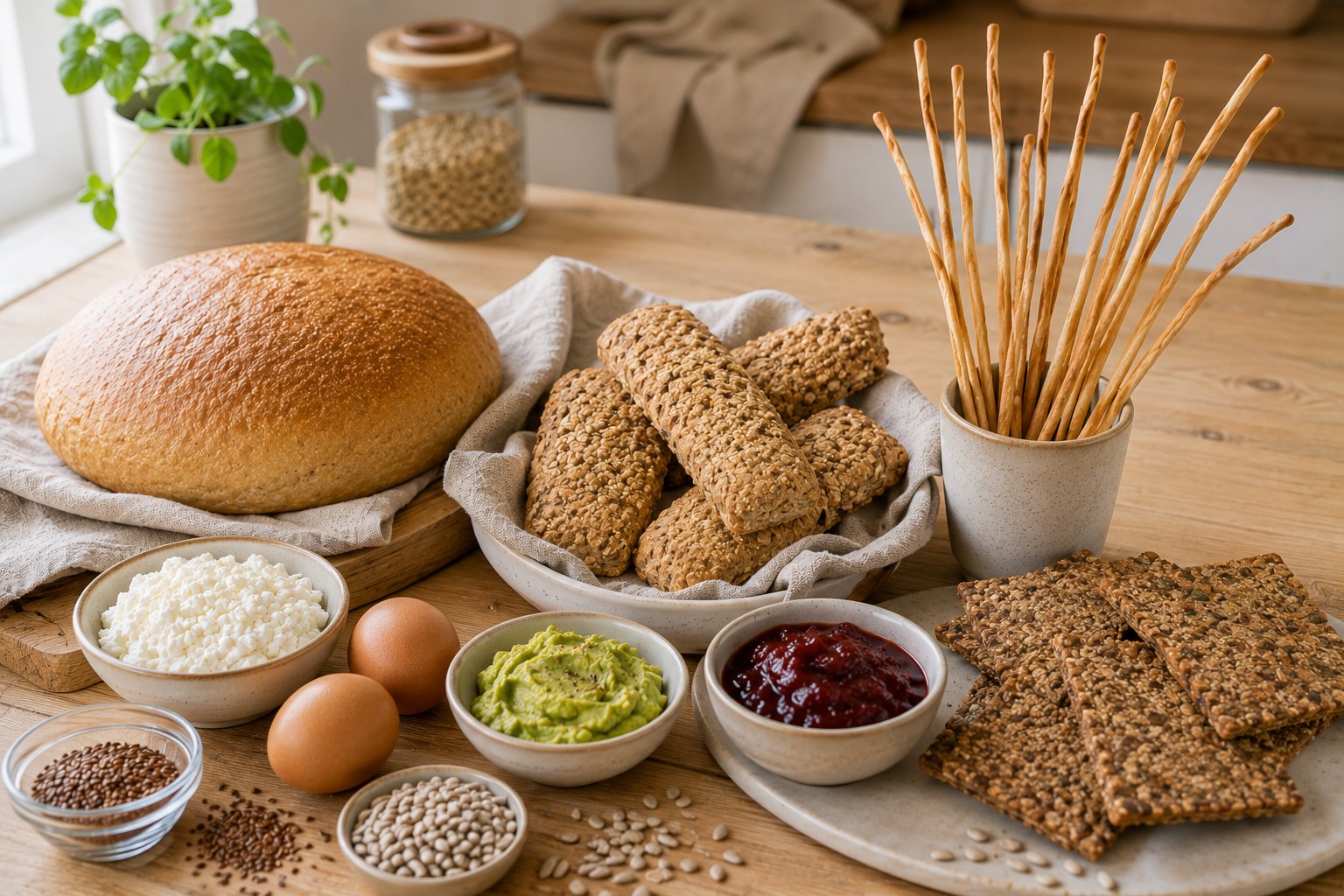 Kursbild zu BROT, CRACKERS, GRISSINI ....  ohne Hefe, ohne Gluten, kohlenhydratreduziert